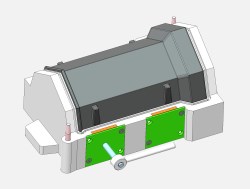 MATRICE SUPERIORE COLATURA GESSO CON SISTEMA DI ESPULSIONE A CAMMA E RISCONTRI